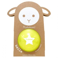 pelota oveja amarillo 10cm