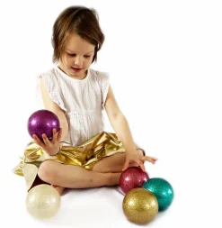 Pelota oveja purpura glitter 10cm
