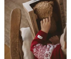 Peluche conejo órganico con luz y música beige