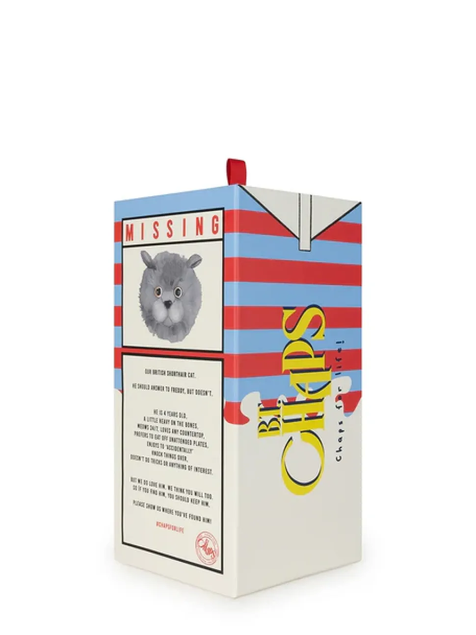 Peluche gato británico Freddy en caja de regalo gris