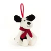 Peluche perro colgante decoración navideña