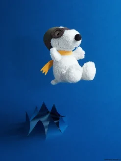 Peluche snoopy aviación crema