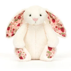 Peluche conejo crema con Flores Berry