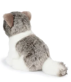 Peluche gato Fold Escocés Amelie en caja de regalo blanco/gris