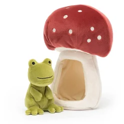 Peluche rana cueva