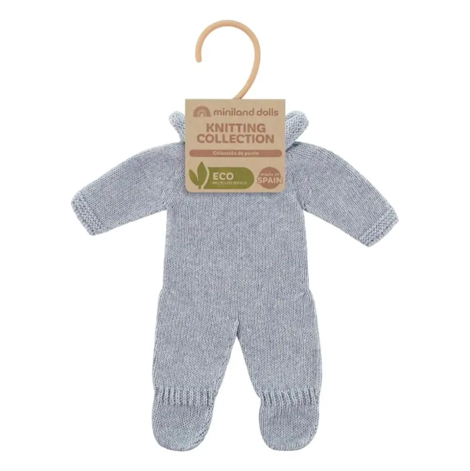Pijama punto 32cm: Azul y Gris