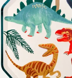 Platos grandes dinosaurio Meri Meri