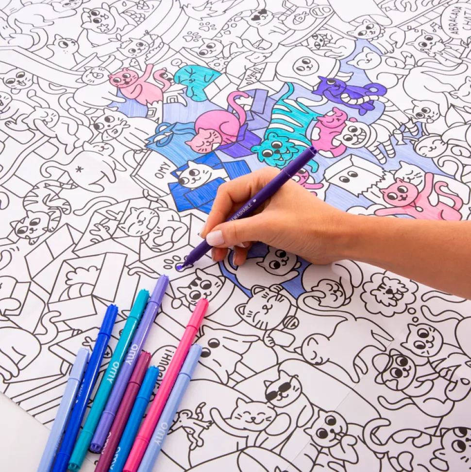 Poster para colorear “gatitos”