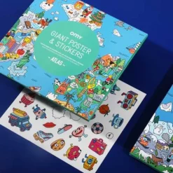 Poster XL OMY Atlas + pegatinas