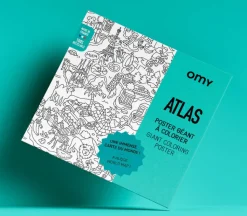 Poster XL OMY Atlas para colorear 100x70cm