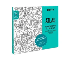 Poster XL OMY Atlas para colorear 100x70cm
