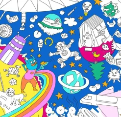 Póster para colorear “Cosmos”