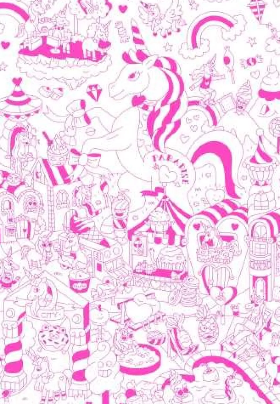 Póster para colorear “Unicornio”