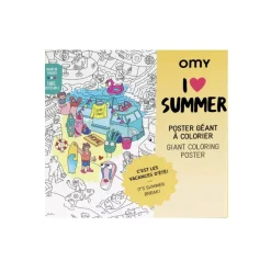 Póster XL OMY I love summer para colorear 100x70cm
