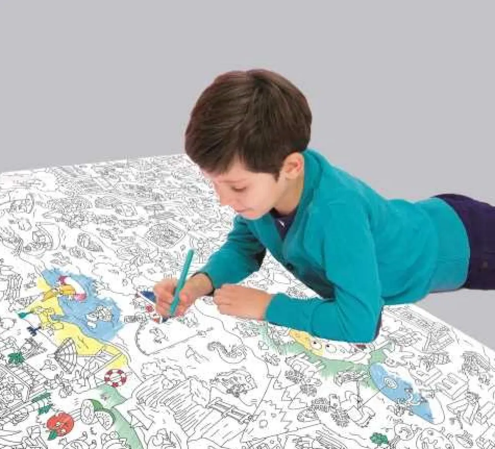 Póster Xl para colorear 4 estaciones + lapiz semillas