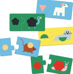 Puzzle dúo formas y animales
