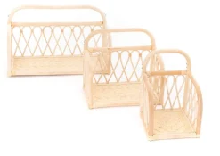 SET 3 ESTANTEES DE PARED RATAN