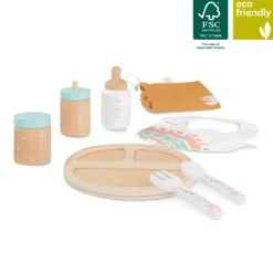 Set de alimentación de madera para muñecos