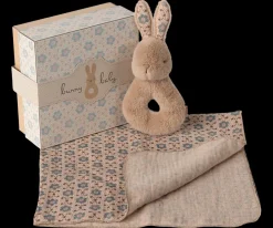 Set sonajero conejo – Melocotón crema