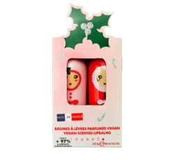 Set de 2 bálsamos labiales bunny navidad (Mango y caramelo)