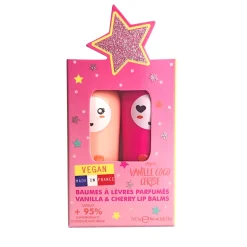 Set de 2 bálsamos labiales Starlight (Cereza y Coco)