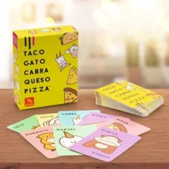Taco, gato, cabra, queso, pizza