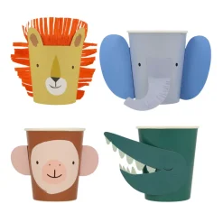 Vasos desfile de animales Meri Meri